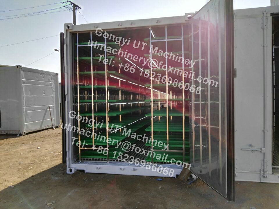 PLC Muti-Layer Container Type Hydroponic Barley Microgreen Machines for Production