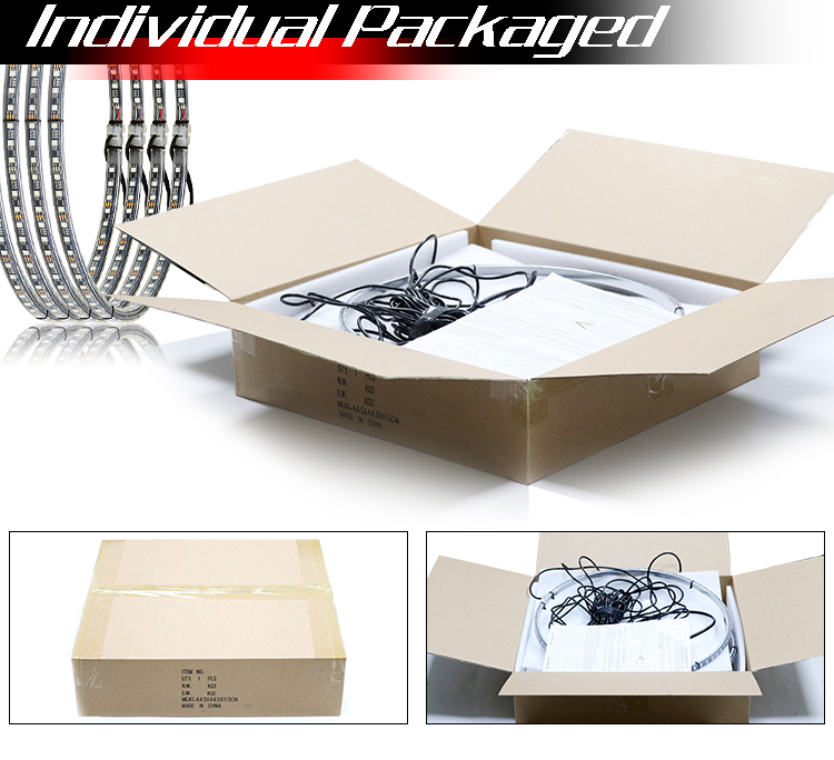 Rgb Multi Color Led Headlights App Controlled Double Row OEM Available