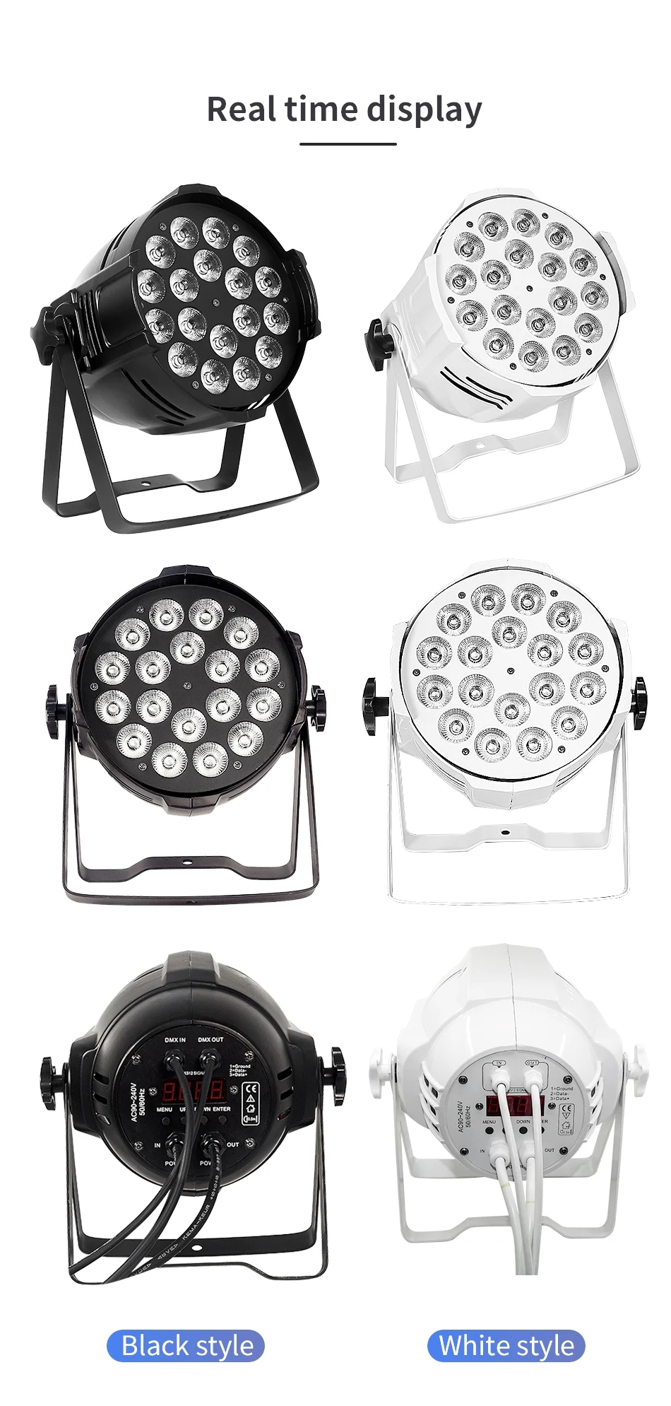 18*10W Aluminum Luz LED Par Uplights For Party Stage Effect RGBW 4in1 DMX Dj