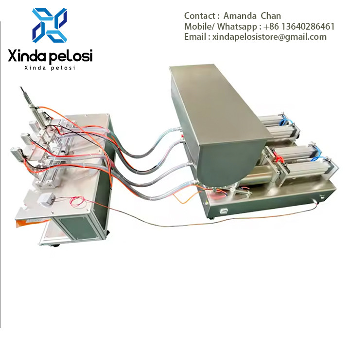 Semi-Automatic Stand Up Pouch Filling And Sealing Machine For Cosmetic Cream Sauce Honey Paste Piston