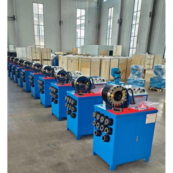 2 Inch 600T Crimping Force Rubber Hose Crimping Machine with 6-51mm Range and 10 Interchangeable Dies
