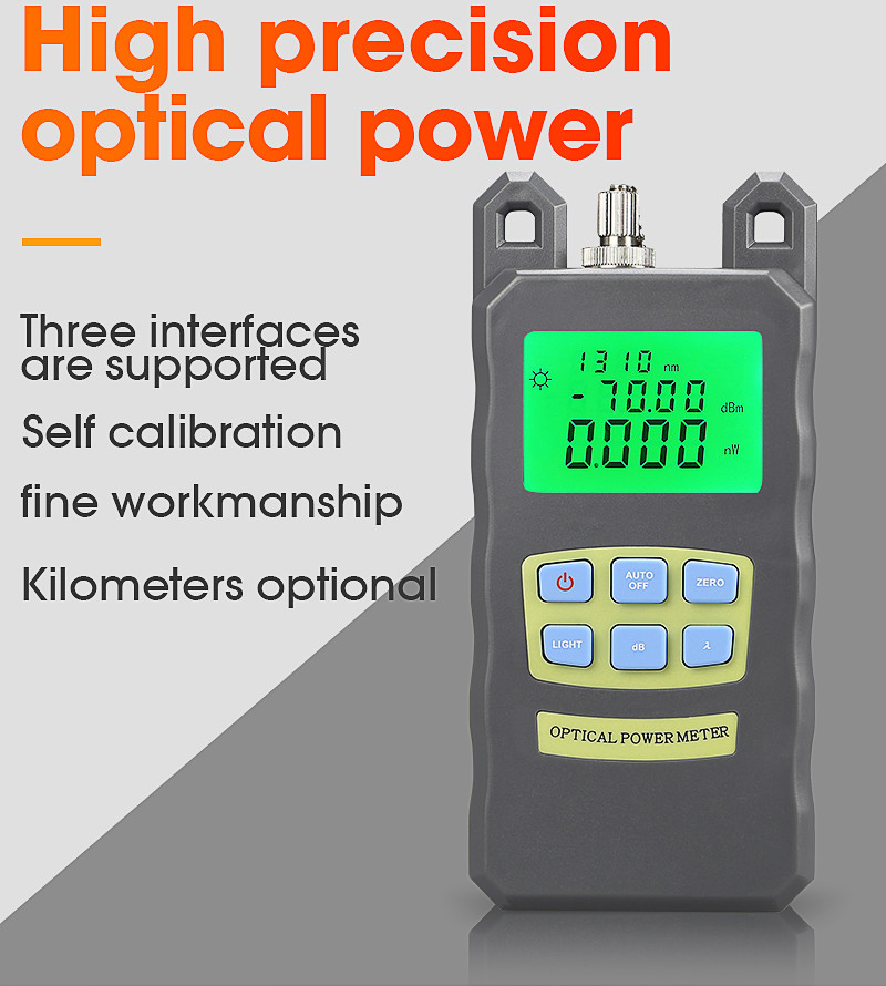 980 1300 1310 1490 1550 1625nm Handheld Optical Power Meter SC / FC Connector