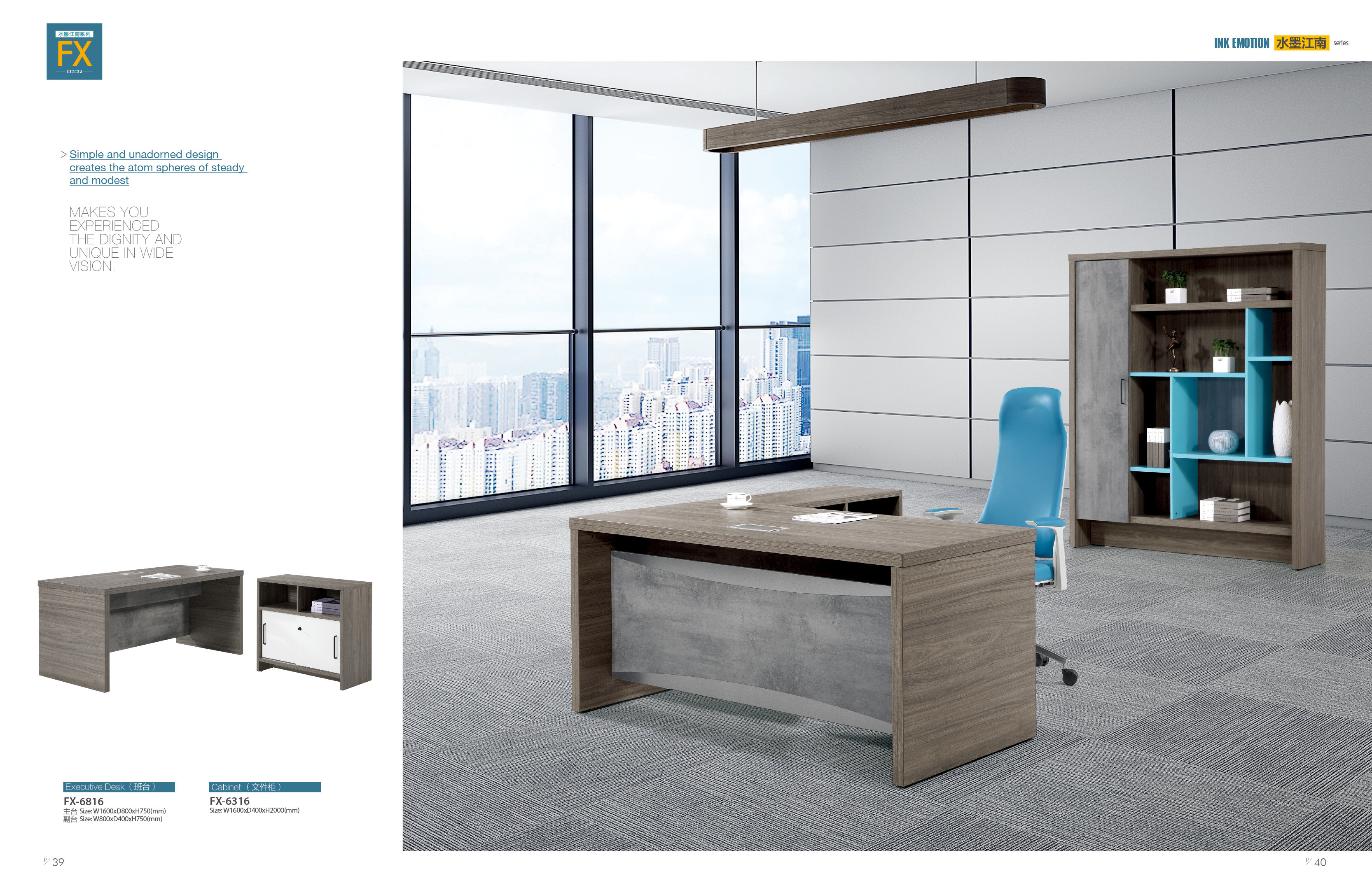 Two - Side Melamine Chipboard Executive Office Table Furniture For Deputy Directors / CEO