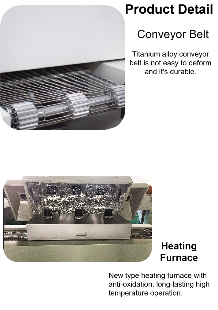 Three Zone Reflow Oven Machine Led Reflow Oven High Heating Efficiency Energy Saving