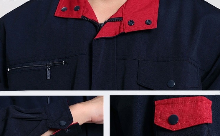 Contrast Color 100% Cotton Mechanic Work Uniforms Pull - Resistant Fashion Personality
