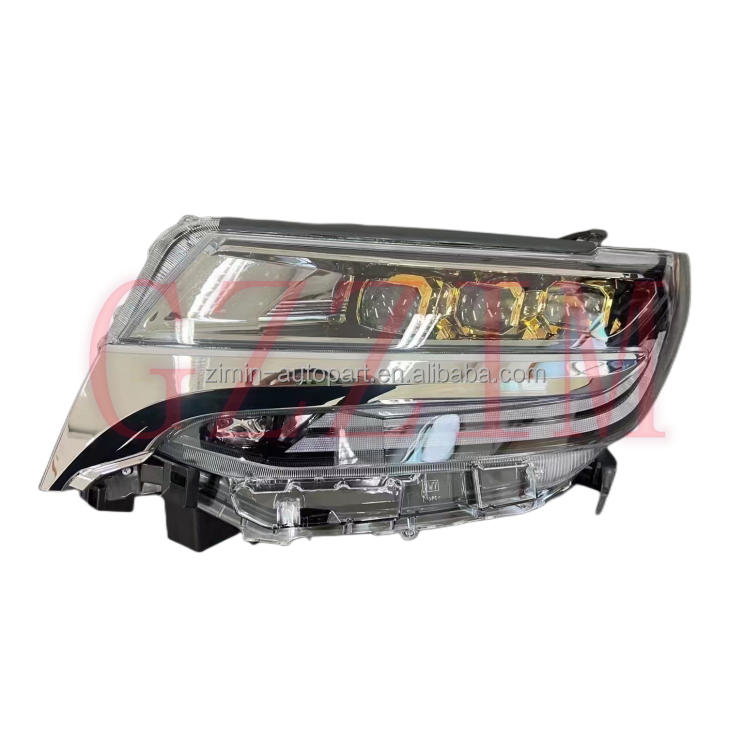 Toyota Alphard Car Light Accessories Three Eyes Golden Front Head Light