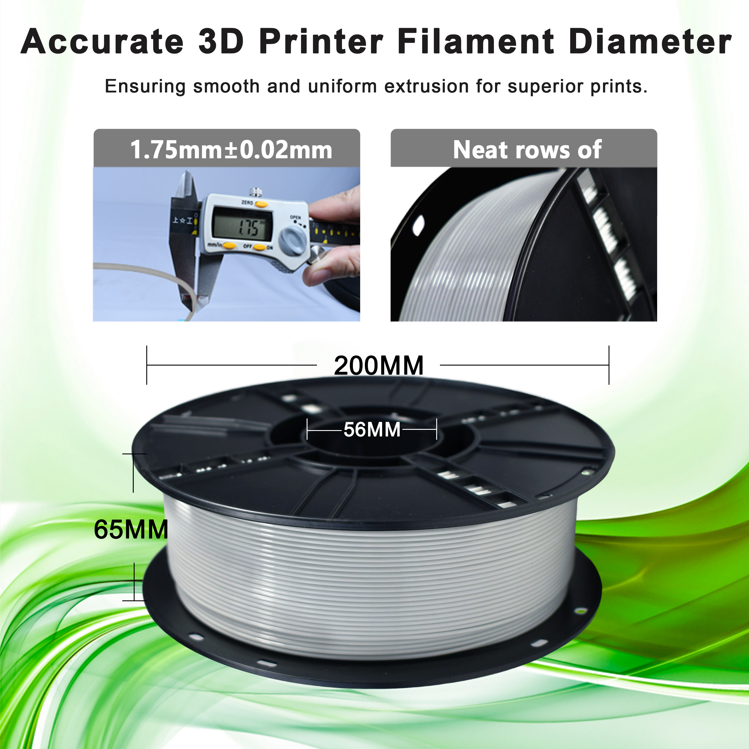 iBOSS PETG Printing 1.75mm Gray Filament 3D Printer Filament Suitable for Bambu Lab printers