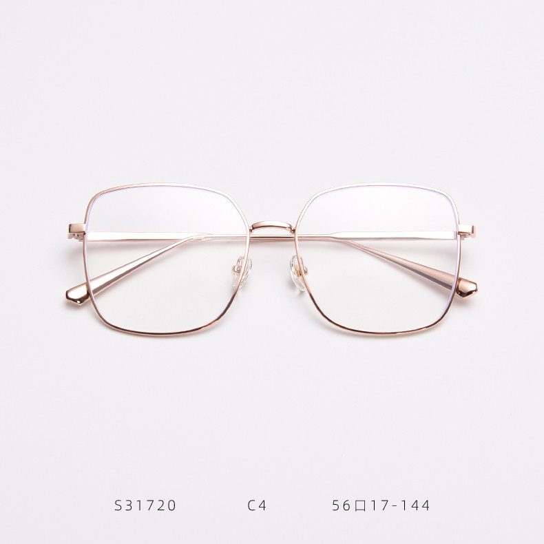 Oversized Full Frame Glasses Alloy Square Optical Spectacle Plain Lens 139MM