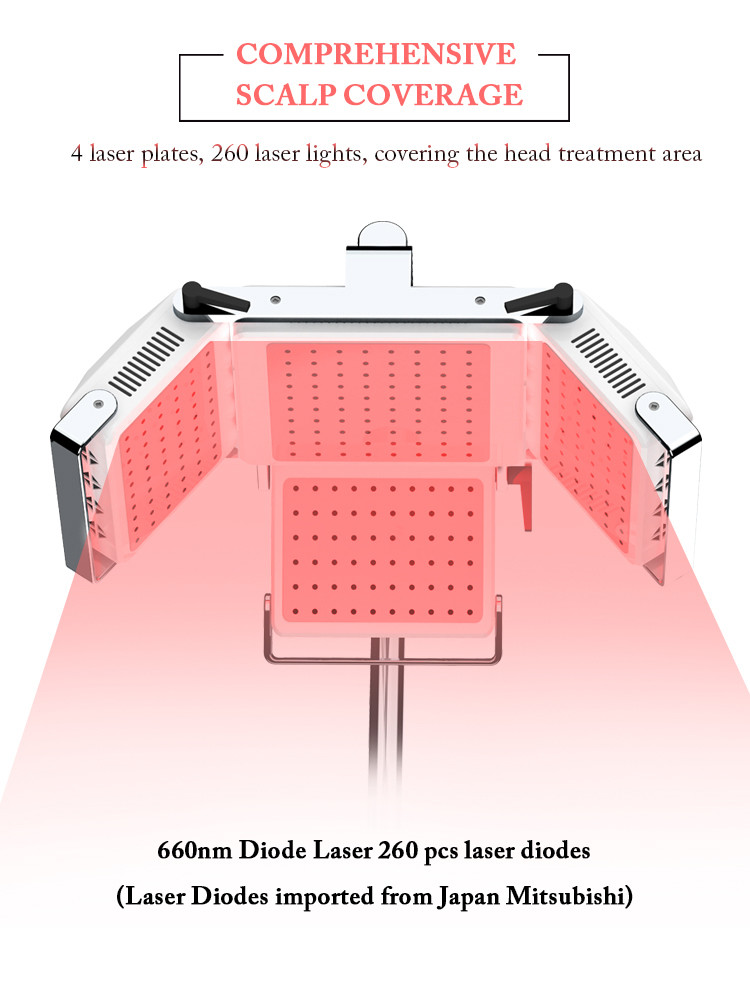 660nm Diode Laser Hair Growth Machine , Anti Hair Loss Treatment Machine