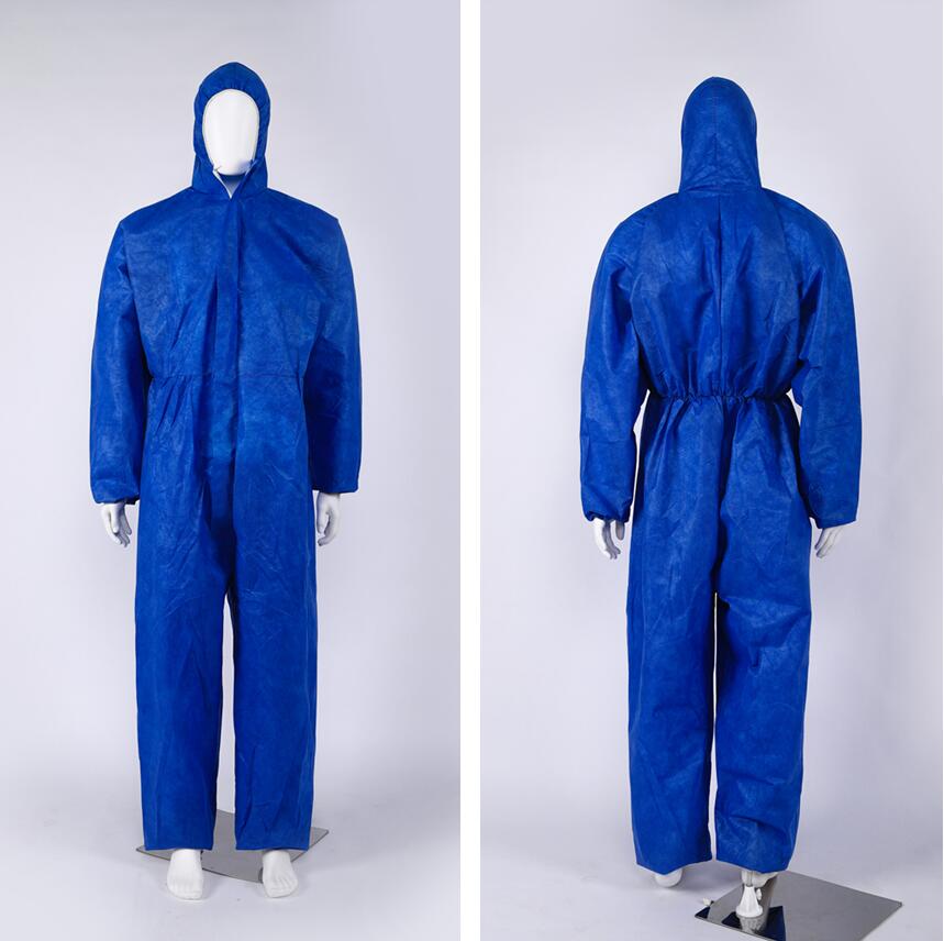 OEM Protective Coverall Suit PP Material Coverall Royal Blue Protective Coverall Disposable