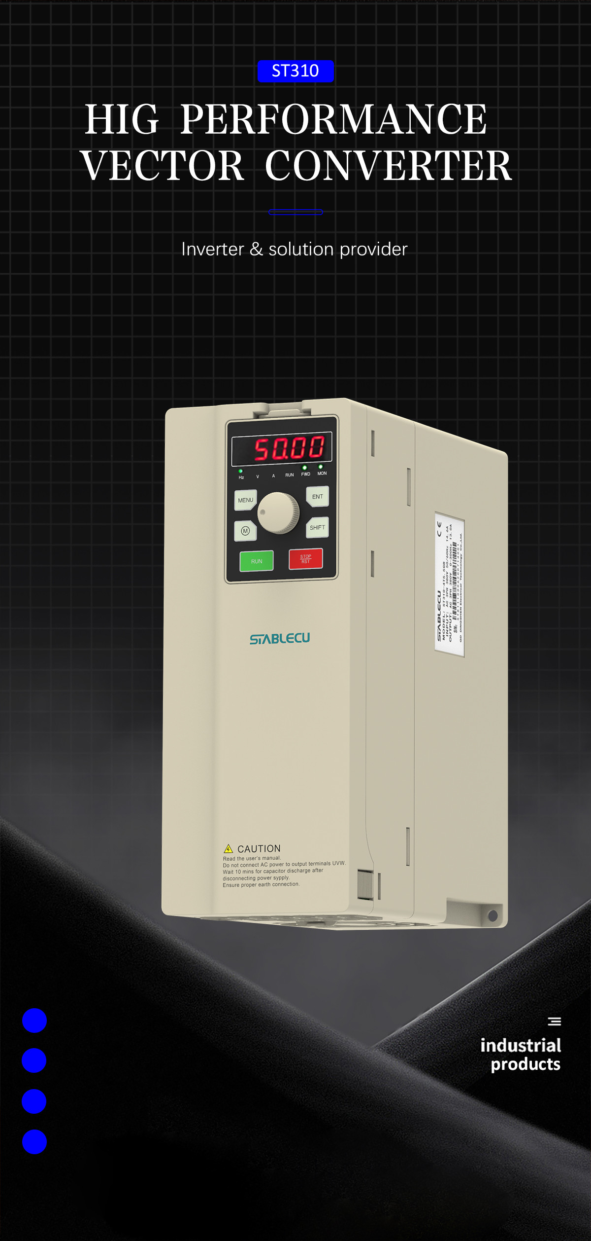 220V 480V Variable Frequency Converter 5.5KW 7.5KW AC Inverter Drives