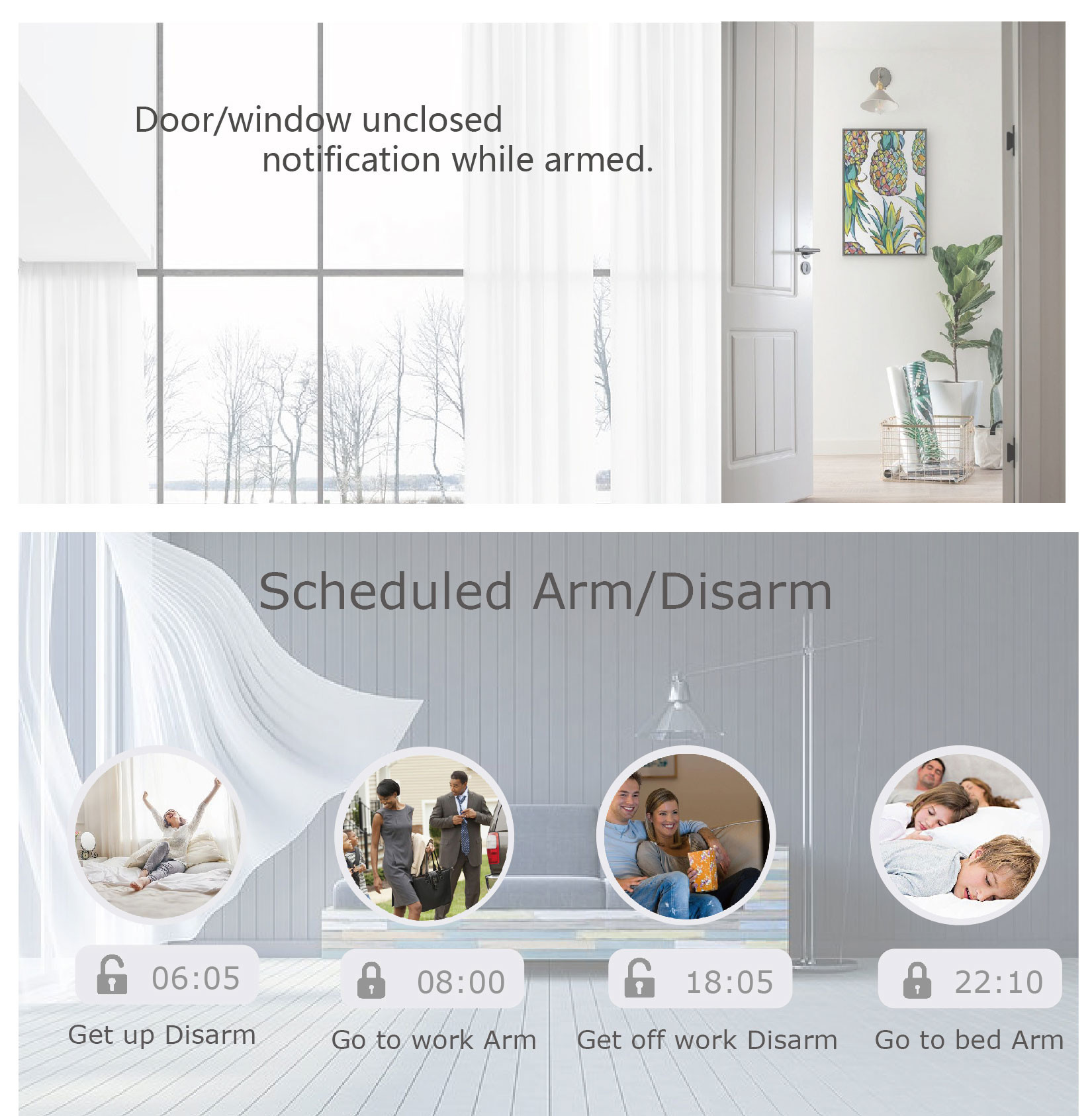 4G/3G GSM Alarm Smart Home Security Kit With LED Screen Door Sensor SMS/Calling Auto Dial