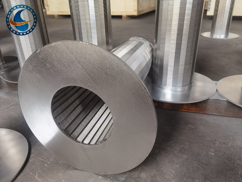 Ss304 Support Bar Sieve Drum 0.1mm Slot Wedge Wire Screen Pipe