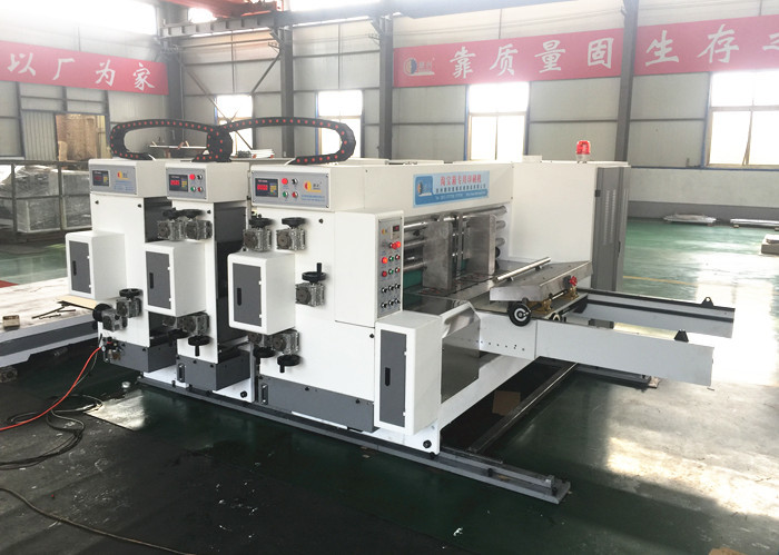 small carton lead edge feeder flexo double color printer slotter machine