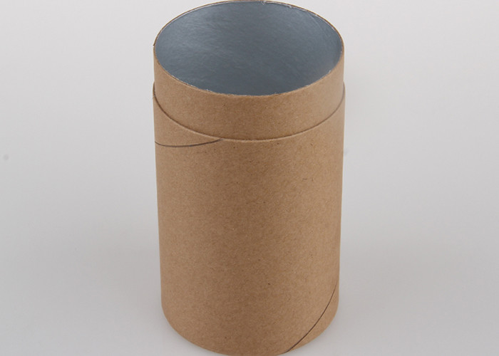 Brown High Grade Paper Cans Packaging Empty Kraft Paper Cylinder Containers For Craft