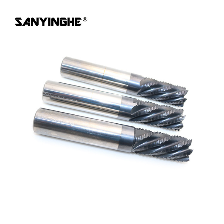4 Flute 10mm Roughing T Slot End Mill Milling Cutter Flat Blade Thread Cutting Tool
