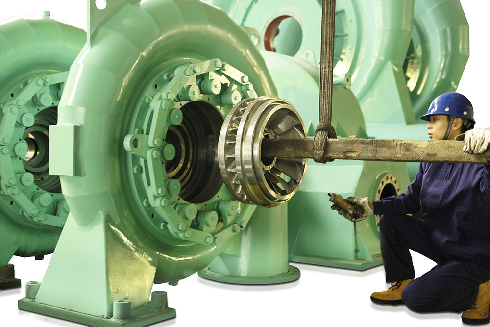 100 Kw Francis Turbine Generator / Water Turbine Power Generator Compact Structure