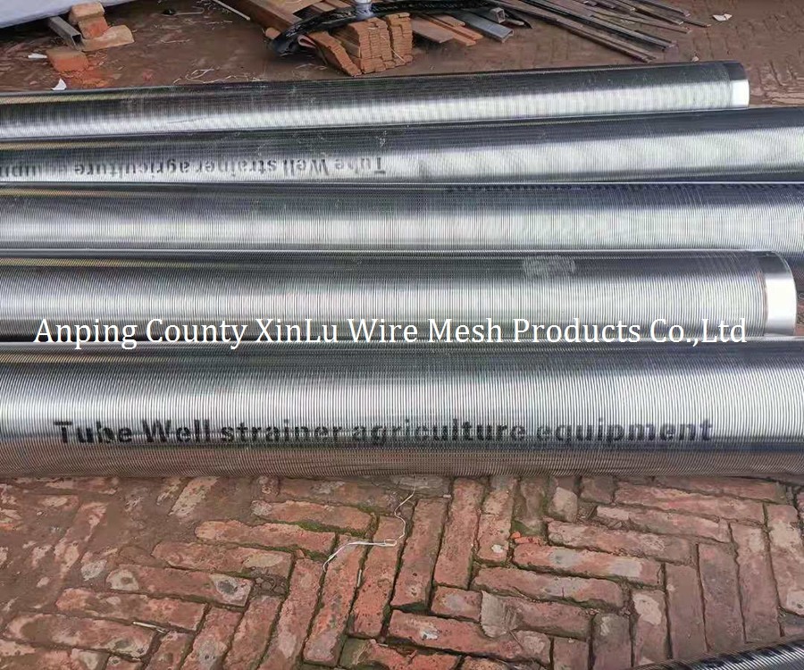 Wedge Wire Wrapped Screens Stainless Steel Water Well Pipe 76 - 500mm Diameter