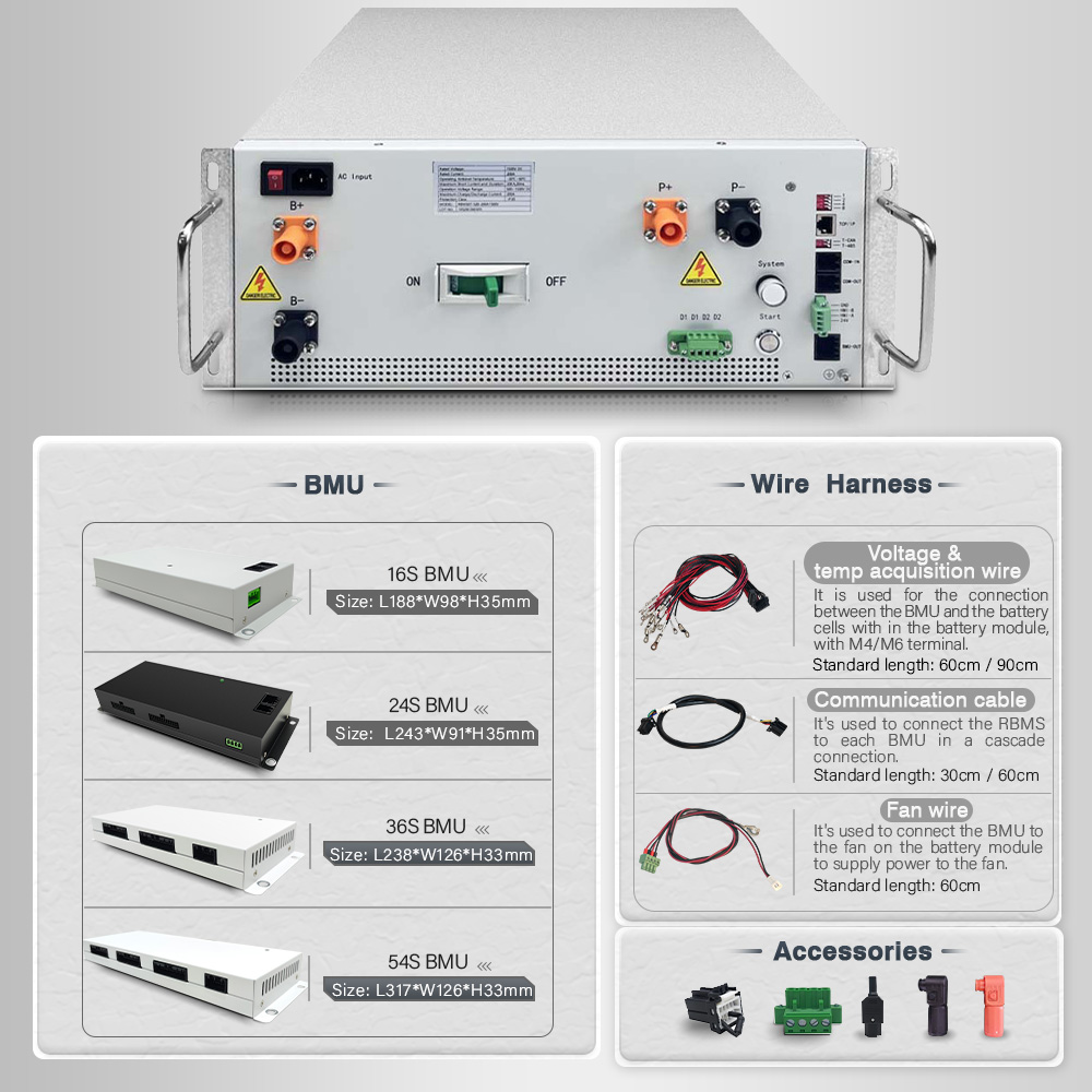 1500V BMS Energy Storage BMS 160A 200A 250A Lifepo4 BMS Battery Management System For Battery Energy Storage System