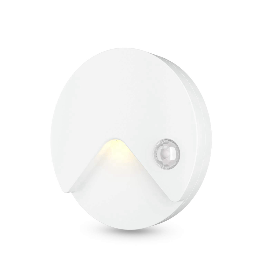 80mm Diameter 14.5mm Thickness Battery Operated Motion Sensor Light Cold White