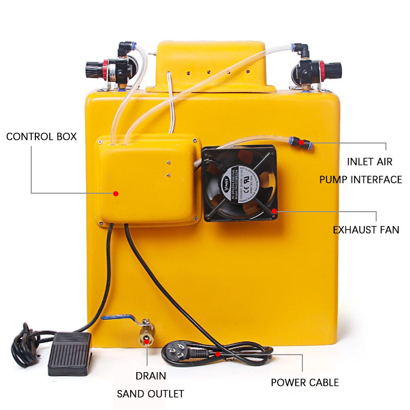 220V Antique Gold And Silver Sandblasting Machine Frosted Glass