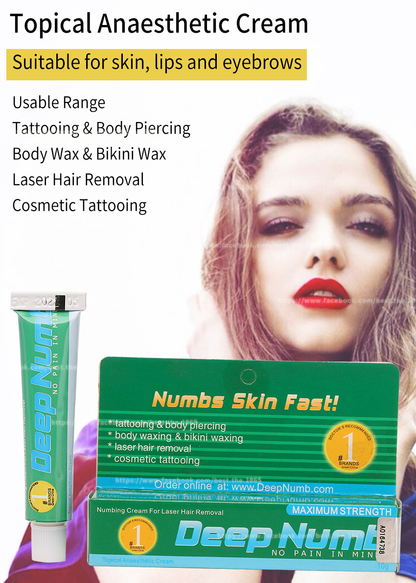 TKTX Deep Numb Anesthetic Lidocaine Tattoo Cream 10g Stop Pain Apply 20 Mins Effect Lasting For 3 Hours