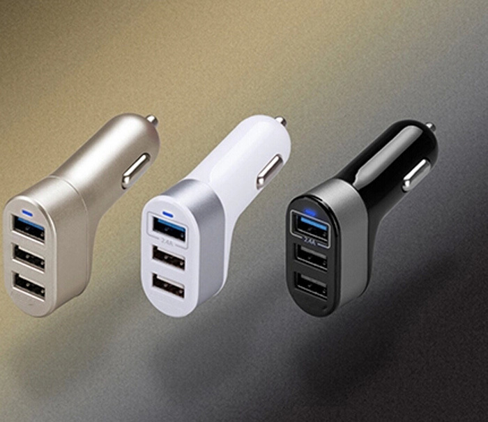 5V 5.1A 3 port USB Car Charger ,3usb car charger,3usb travel charger for iphone 6 for ipad for Samsung with CE/FCC/RoHS