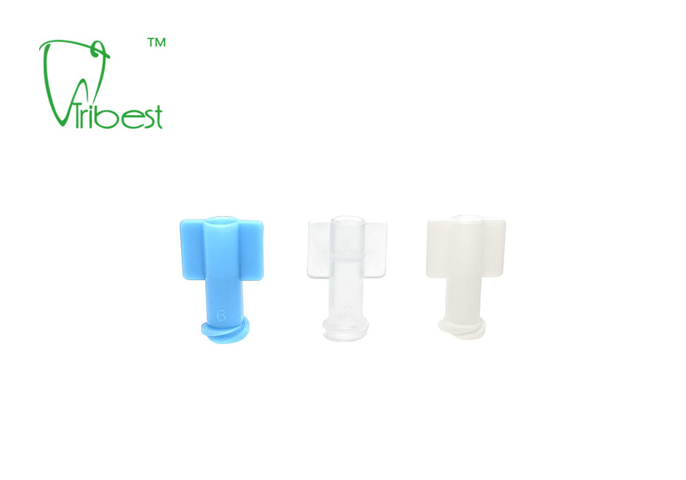 Sterile Luer Lock Luer Slip Dental Syringe Cap Disposable Blue White