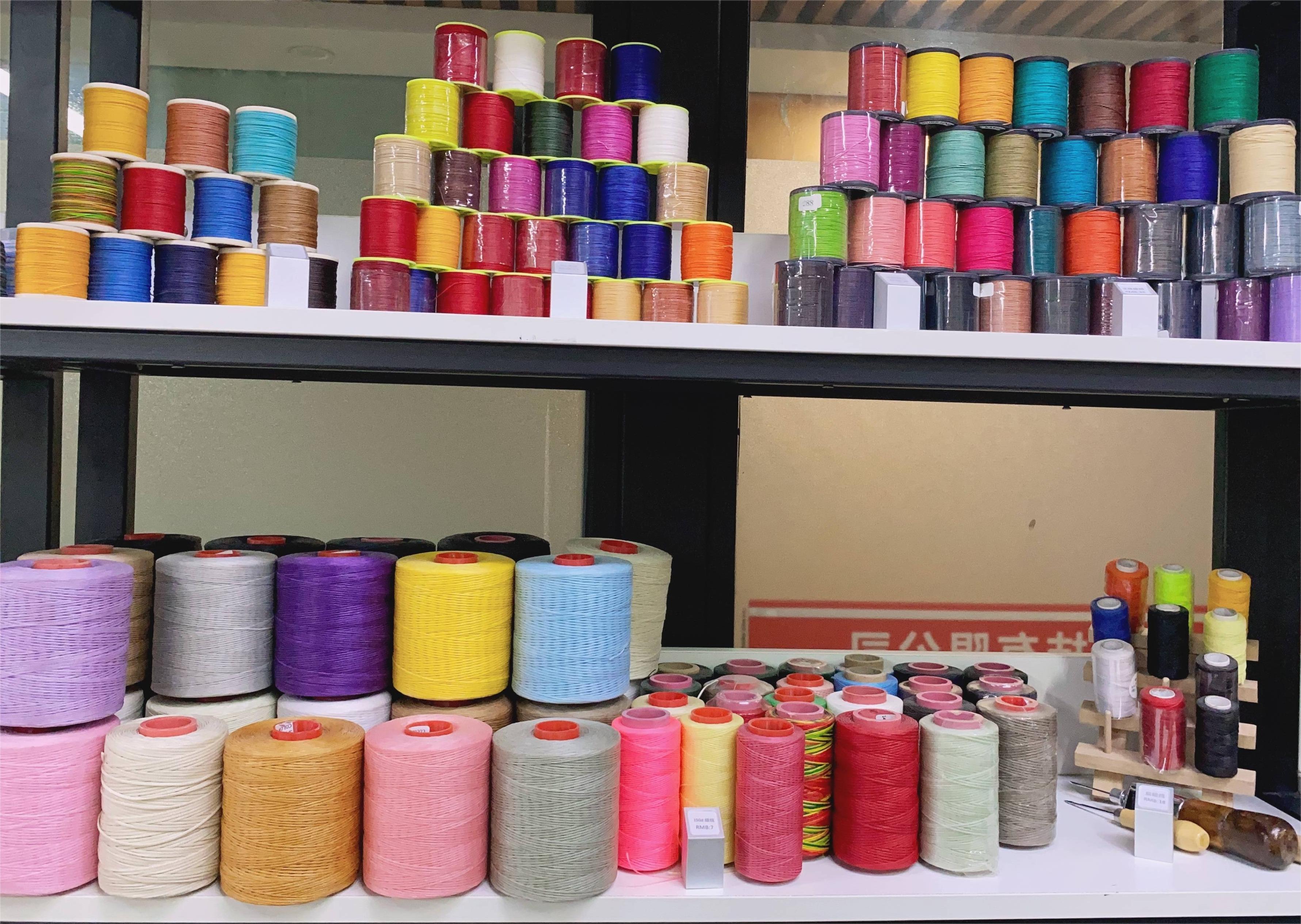 240 Colors 150D 100% Polyester Sewing Flat Waxed Thread for Leather Patterned