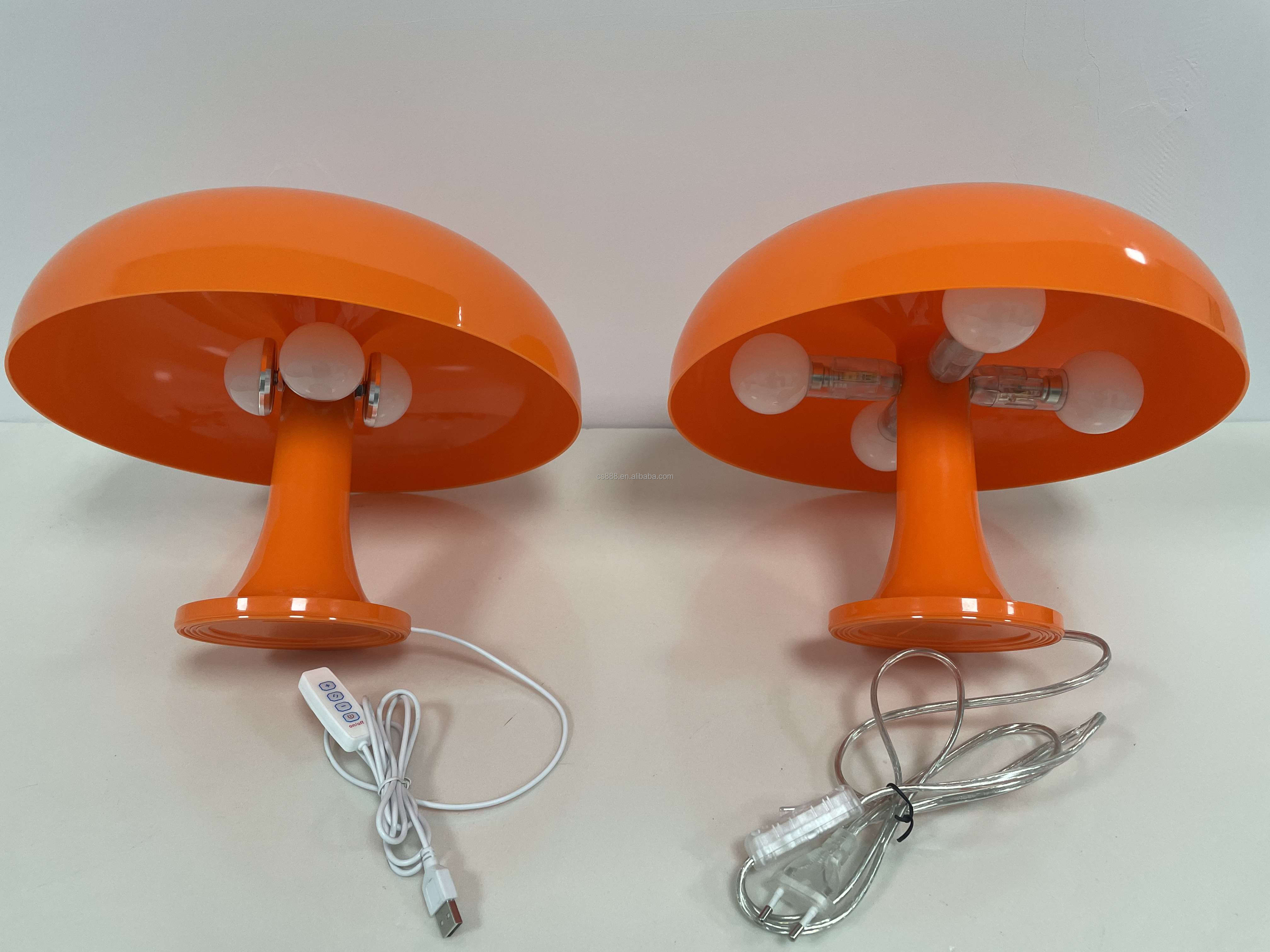 Acrylic Orange Mushroom Lamp Indoor Work Light E27 Switch Control