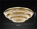 45W 75W 135W Circular Crystal High Ceilings Chandeliers Light Crystal Round Lamp