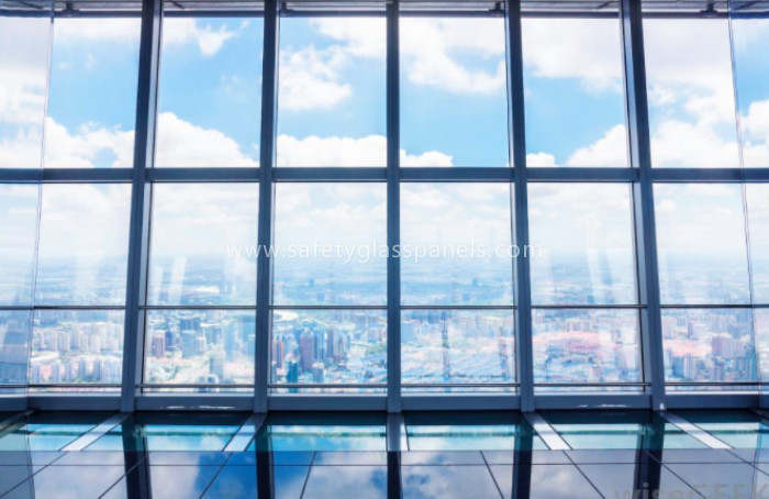 Shattered Thermally Tempered Glass Window Film Annealed Glass , High Strength