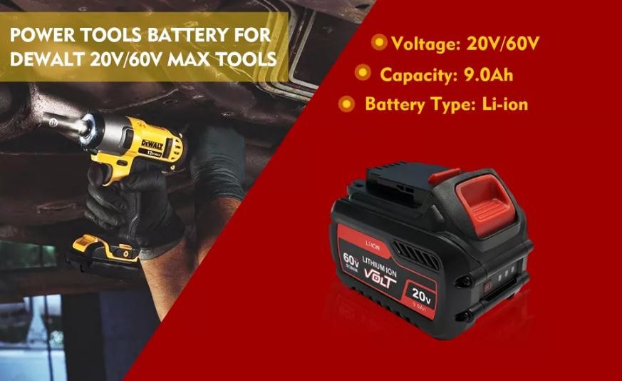 20V 60V 6.0Ah Power Tools Battery Dewalt Drill 20v Battery Replacement