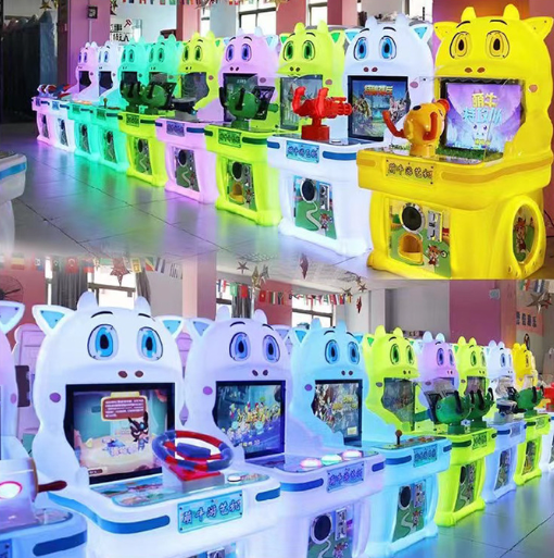 Cute Cow Two-Player Fight For Every Per Inch Of Land Shooting Game Machine For Kids