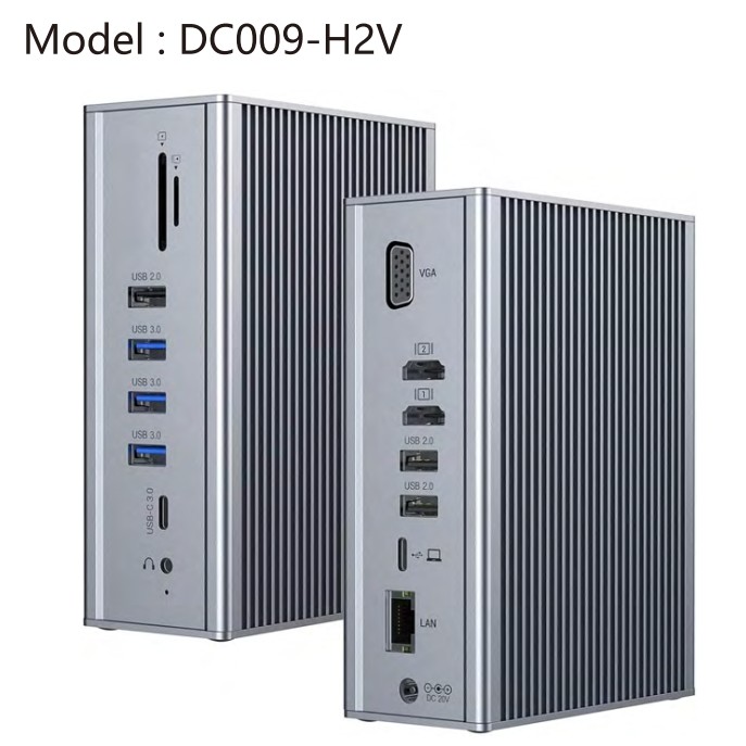 Thunderbolt 3 16 In 1 Type-C Dual Hdmi Usb C Docking Station 4K Video