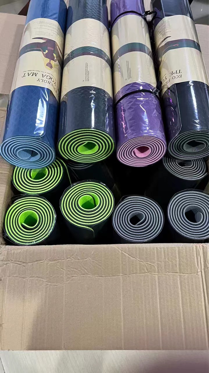 Home Non Slip Custom TPE Yoga Mat 6mm Sports Pilates Exercise Yoga Mat