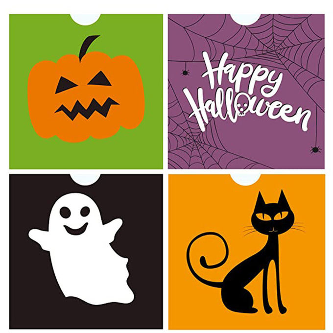 Kids Drawstring Produce Bags , LDPE 6*6inches Halloween Goody Bag