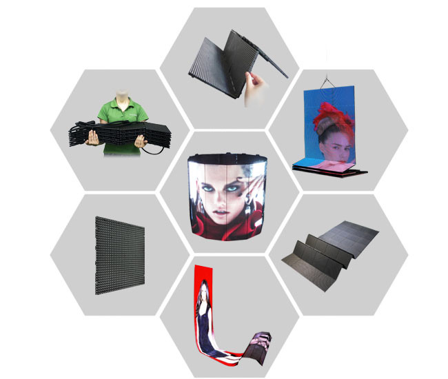 Patented foldable 6mm 12mm LED displays for concerts and events