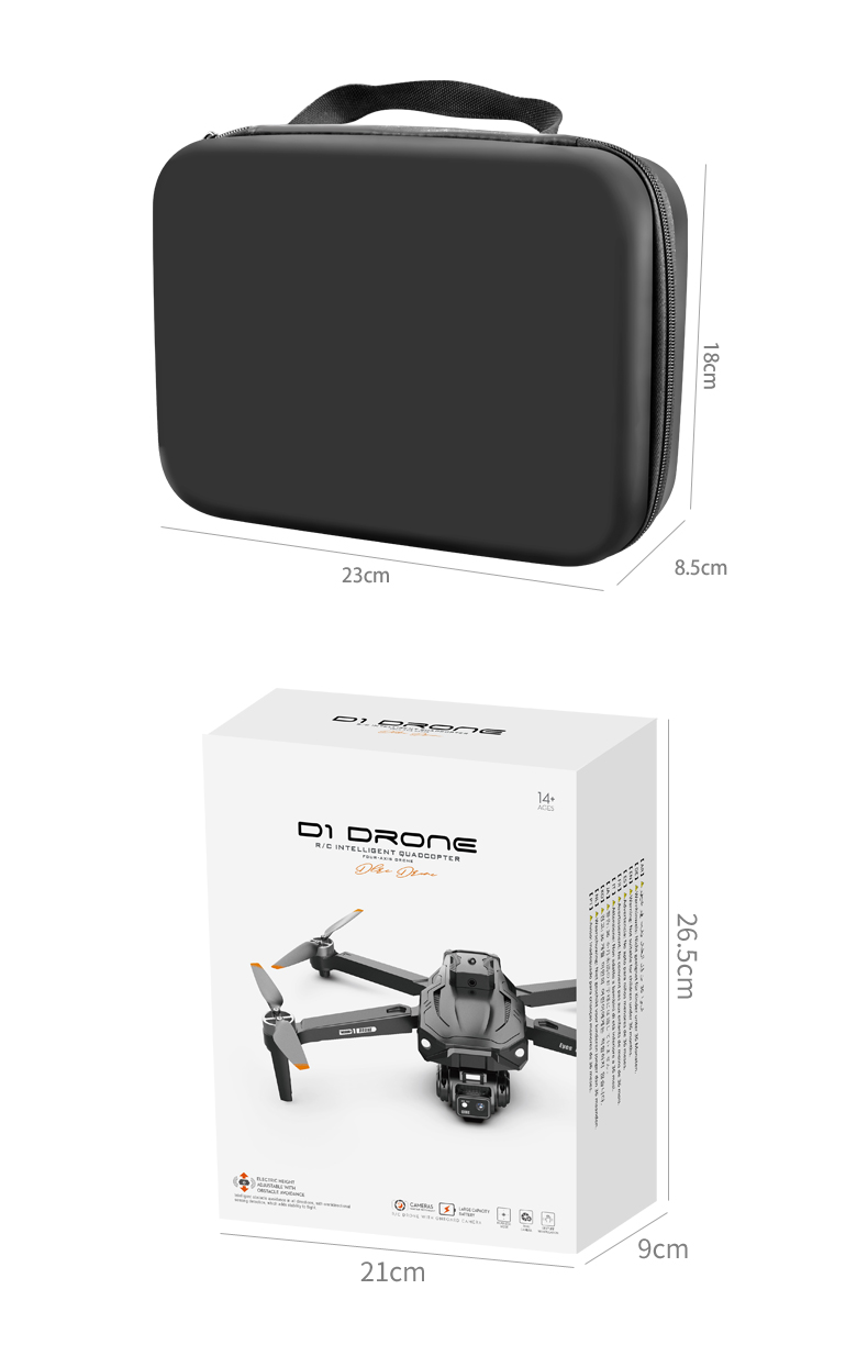 15 Minutes Maximum Flight Time Orange Quadcopter with Brushless Optical Technology and Adjustable Obstacle Avoidance