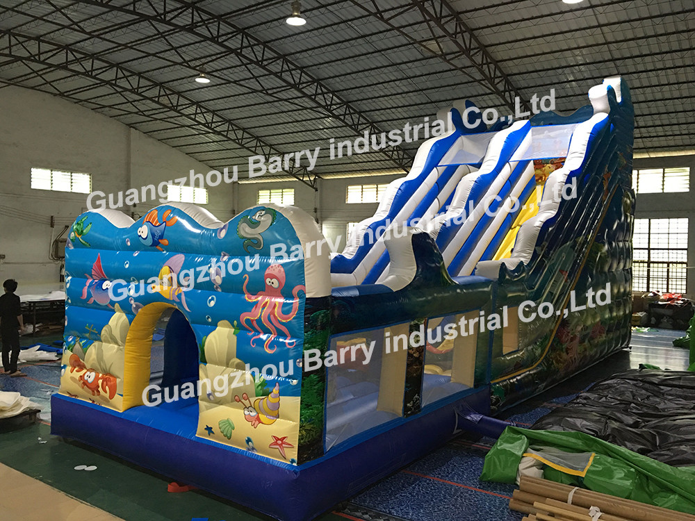 Digital Printing Commercial Inflatable Slide Jumping Castle Slide Bounce House