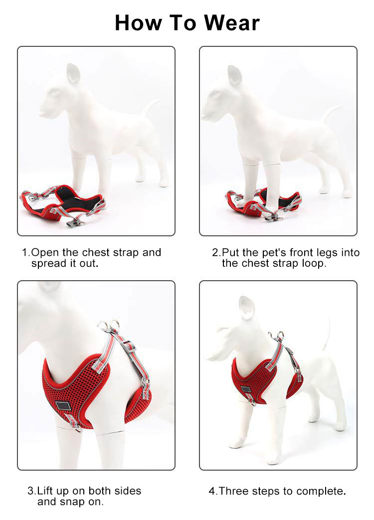 Plain Fabric Dog Cooling Vest Mesh Breathable Dog Body Harness And Leash