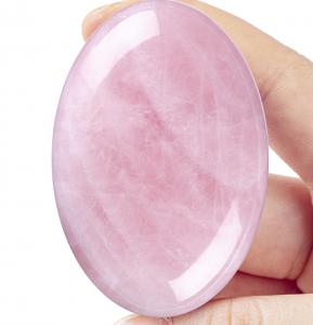 China Natural Fashion Rose Quartz Palm Stone For Anxiety Releasing on sale
