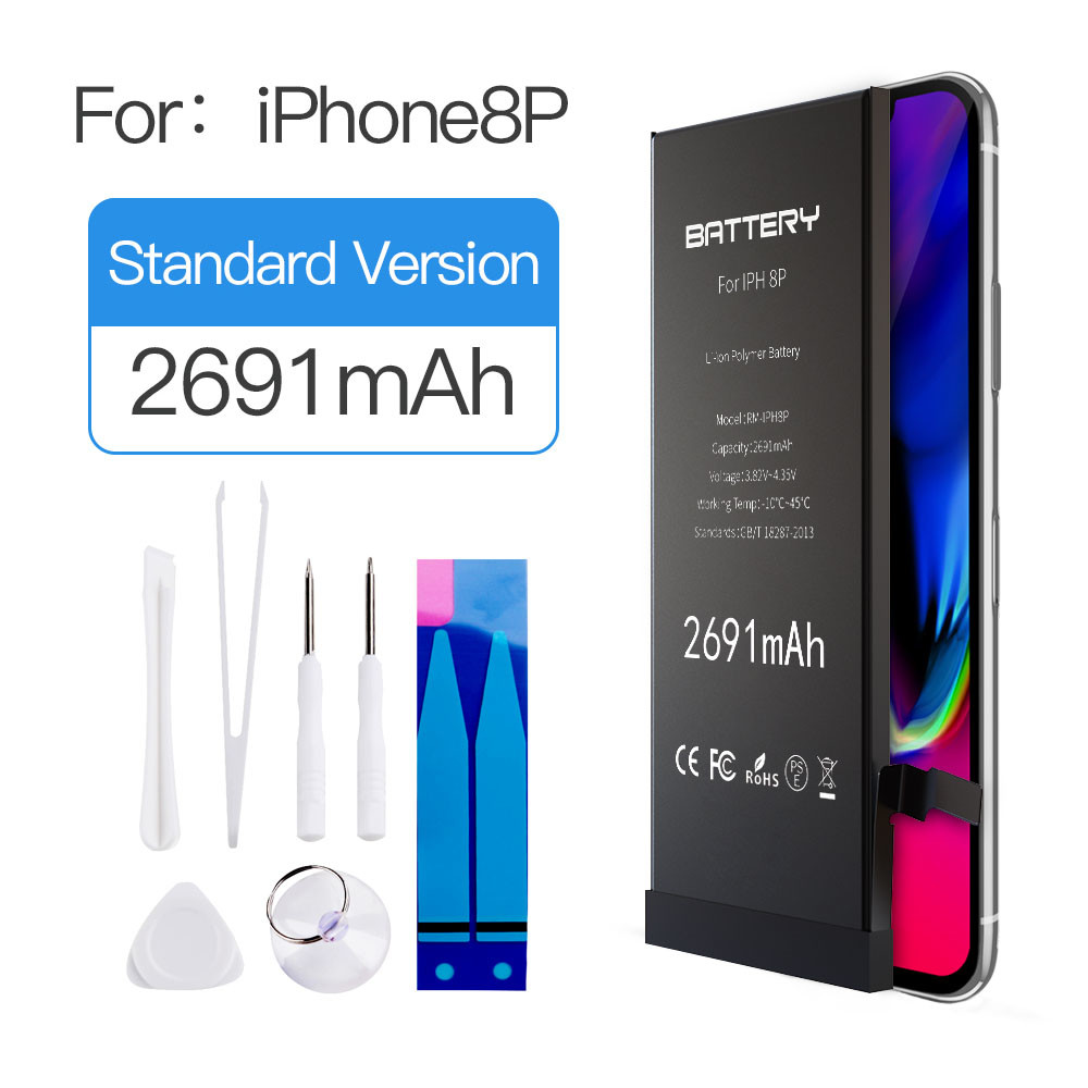 100% Cobalt Material Iphone 8 Plus Battery 3.82~4.35V With Long Operation Time