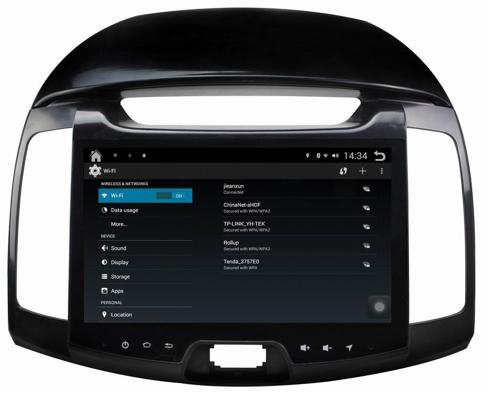 Ouchuangbo 9 inch big screen Android 4.4 car gps navigation system for Hyundai Elantra 2011