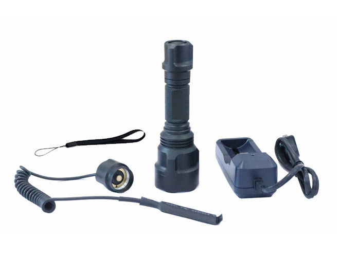 Professional Aluminum Rechargeable Tactical LED Flashlight 5W 220Lm