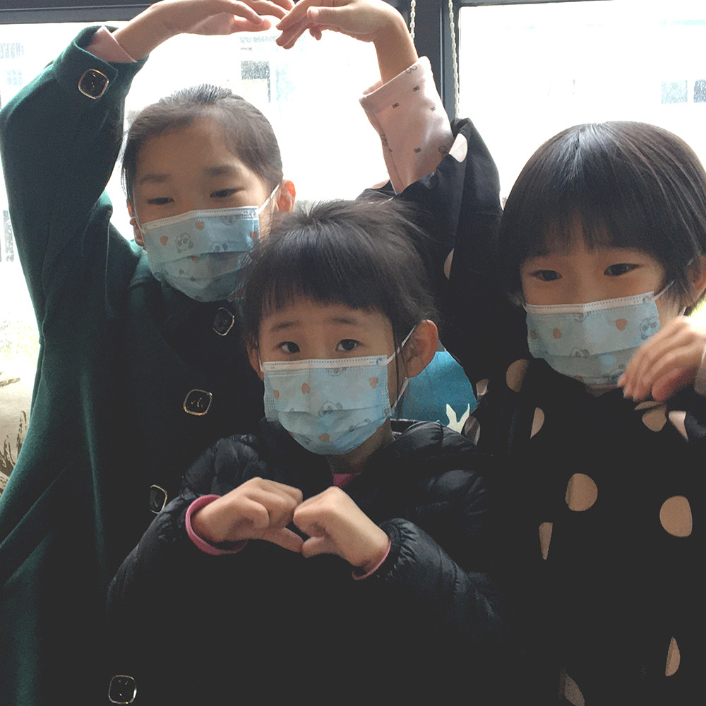 Disposable Non Woven 3 Ply Baby Dust Mask / Children Kids Disposable Face Mask