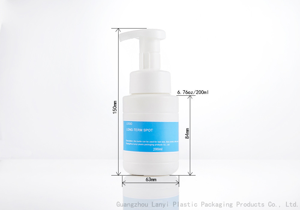 HDPE Facial Cleanser Snap 200ml Foam Pump Bottle