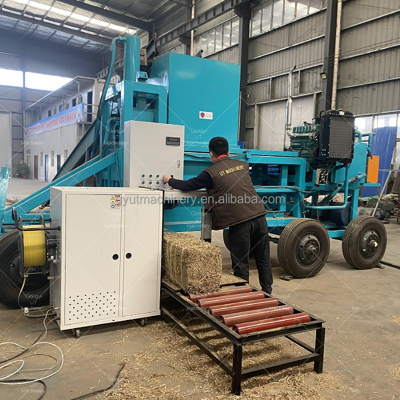 Electric Automatic Wood Shaving Bale Bags Compress Machines Baler