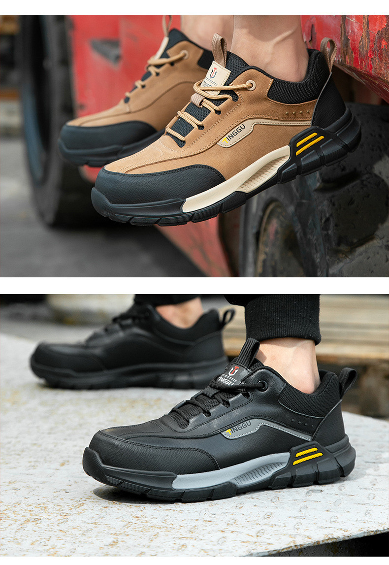 Insulating 10kv Cowhide Electrician's Shoes With Kevlar And Shock Absorbing Rubber Sole