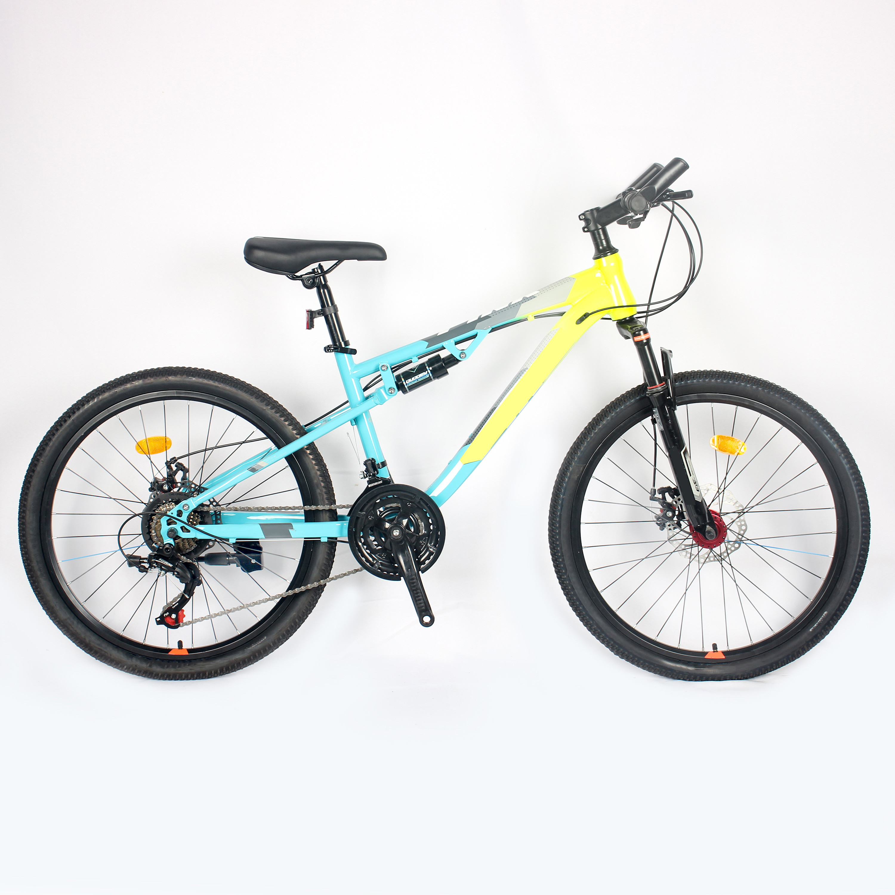 Fork Suntour XCT MTB Bike With 24 Speed Shimano Tourney Rear Derailleur